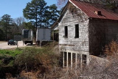 Hall's Mill and Marker, looking west along Camden Road (State Road 31-21). Click for full size. Hall's Mill and Marker, looking west along Camden Road (State Road 31-21) image. Click for full size.