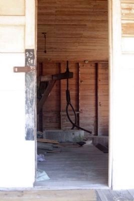 Hall's Mill view inside west doorway:The mill stone. Click for full size. Hall's Mill view inside west doorway:The mill stone image. Click for full size.