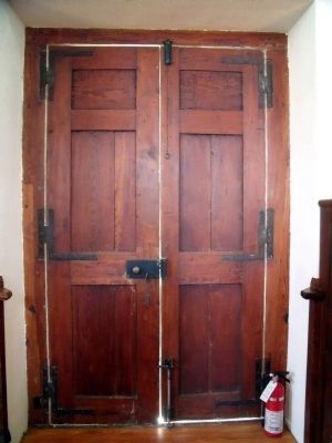 Original ironwork on door. Click for full size. Original ironwork on door image. Click for full size.