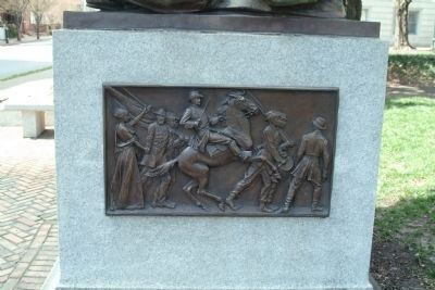 A closer view of bas relief on the right side of the marker image. Click for full size.
