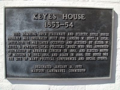 Keyes House Marker image. Click for full size.