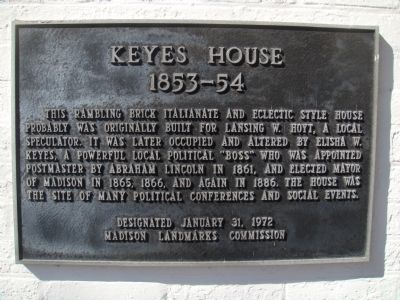 Keyes House Marker. Click for full size. Keyes House Marker image. Click for full size.