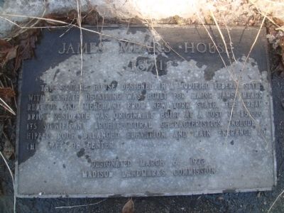 James Mears House Marker. Click for full size. James Mears House Marker image. Click for full size.