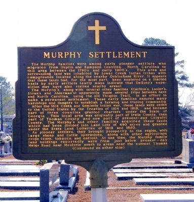 Murphy Settlement Marker, Side 1 image. Click for full size.