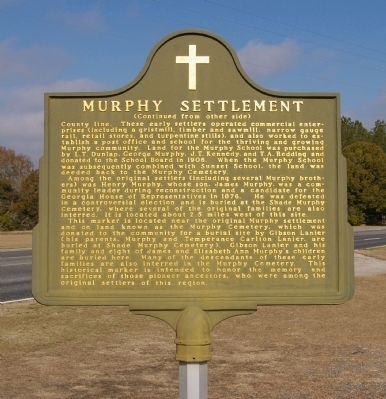 Murphy Settlement Marker, Side 2 image. Click for full size.