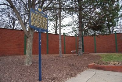 Forbes Field Marker and remaining outfield wall image. Click for full size.