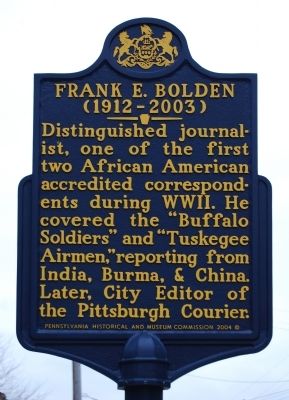 Frank E. Bolden Marker image. Click for full size.