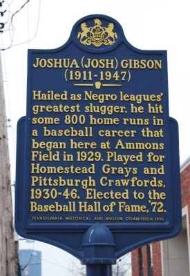 Joshua (Josh) Gibson Marker image. Click for full size.