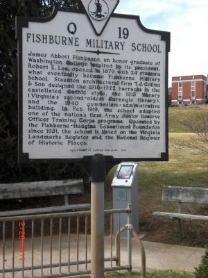 Fishburne Military School Marker. Click for full size. Fishburne Military School Marker image. Click for full size.