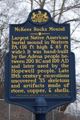 McKees Rocks Mound Marker image. Click for full size.