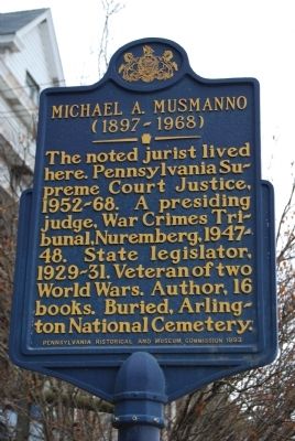 Michael A. Musmanno Marker image. Click for full size.