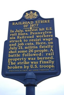 Railroad Strike Of 1877 Marker image. Click for full size.