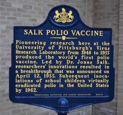 Salk Polio Vaccine Marker image. Click for full size.