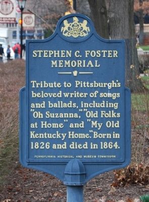 Stephen C. Foster Memorial Marker image. Click for full size.
