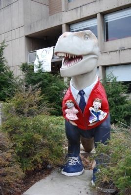 Mr. Rogers Tyrannosaurus Rex Statue image. Click for full size.
