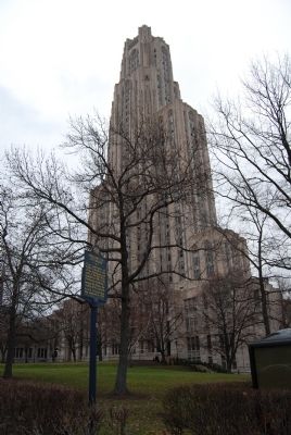 University of Pittsburgh Marker and The Cathedral of Learning image. Click for full size.