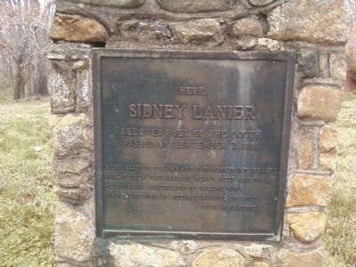 Sidney Lanier Marker image. Click for full size.