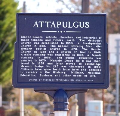 Attapulgus Marker (Side 2) image. Click for full size.
