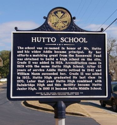Hutto School Marker (Side 2) image. Click for full size.