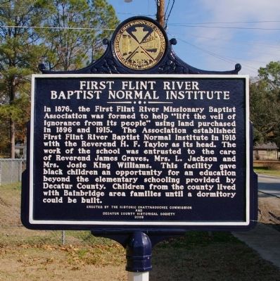 First Flint River Baptist Normal Institute / Union Normal School Marker image. Click for full size.