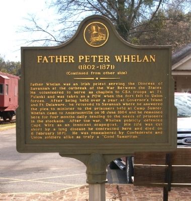 Andersonville / Father Peter Whelan Marker (Side 2) image. Click for full size.