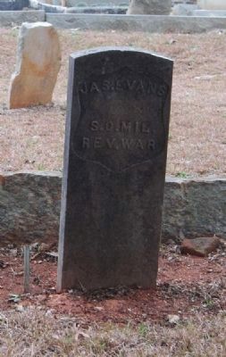 Pvt. James Evans<br>Tombstone image. Click for full size.