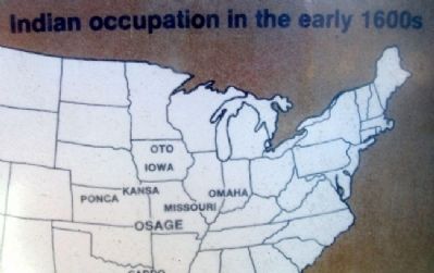 Map on The Osage Indians Marker. Click for full size. Map on The Osage Indians Marker image. Click for full size.