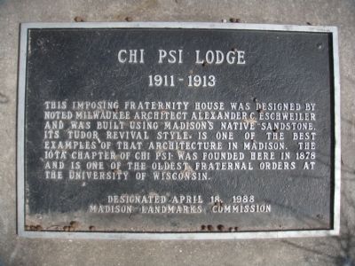 Chi Psi Lodge Marker image. Click for full size.