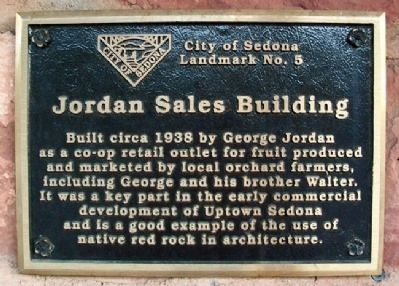 Jordan Sales Building Marker image. Click for full size.