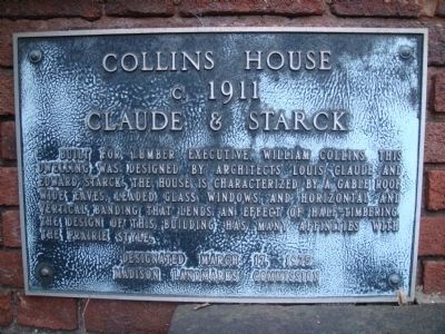 Collins House Marker image. Click for full size.