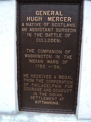 General Hugh Mercer Marker image. Click for full size.