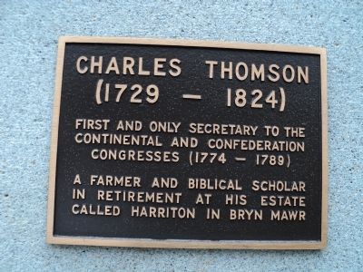Charles Thomson Marker image. Click for full size.