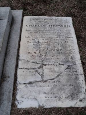 Grave Stone of Charles Thomson image. Click for full size.