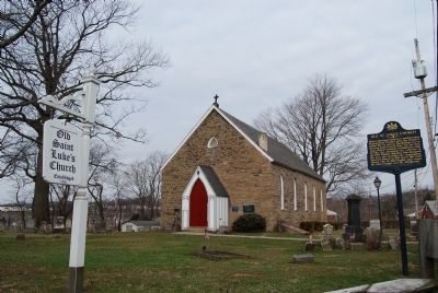 Old St. Luke's Church and Marker image. Click for full size.