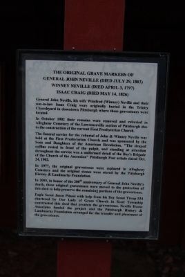 John Neville Grave Markers sign image. Click for full size.