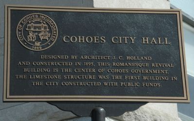 Cohoes City Hall Marker image. Click for full size.