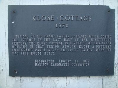 Klose Cottage Marker image. Click for full size.