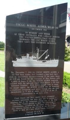 USCGC <i>White Alder</i> Marker Panel 1 image. Click for full size.