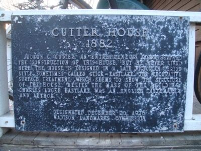 Cutter House Marker image. Click for full size.