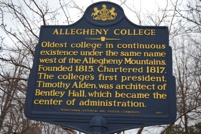 Allegheny College Marker image. Click for full size.
