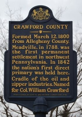 Crawford County Marker. Click for full size. Crawford County Marker image. Click for full size.