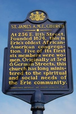 St. James A.M.E. Church Marker image. Click for full size.