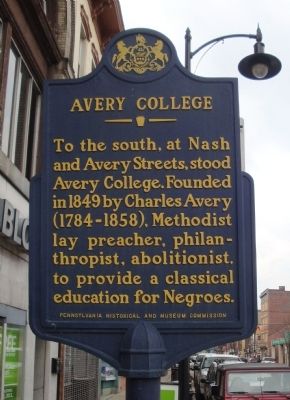 Avery College Marker image. Click for full size.