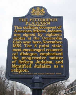 The Pittsburgh Platform Marker. Click for full size. The Pittsburgh Platform Marker image. Click for full size.