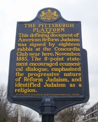 The Pittsburgh Platform Marker image. Click for full size.