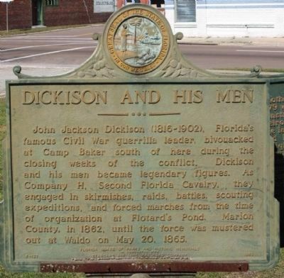 Dickison and His Men Marker image. Click for full size.