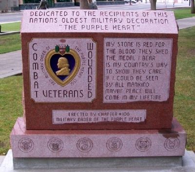 Purple Heart Memorial. Click for full size. Purple Heart Memorial image. Click for full size.