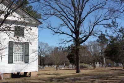 Rembert Cemetery and Marker (center) on the Church grounds. Click for full size. Rembert Cemetery and Marker (center) on the Church grounds image. Click for full size.