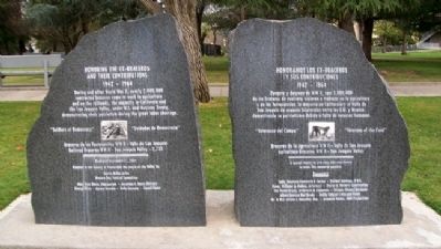 Honoring the Ex-Braceros and Their Contributions Monument. Click for full size. Honoring the Ex-Braceros and Their Contributions Monument image. Click for full size.