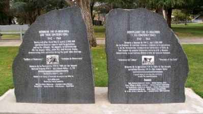 Honoring the Ex-Braceros and Their Contributions Monument image. Click for full size.